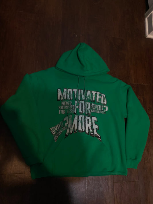 “Motivated” Green Hoodie